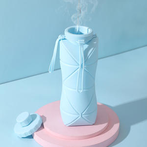 Creative Foldable <b>Sports</b> Water <b>Bottle</b> 800Ml Food Grade Silicone Reusable Outdoor Portable - Product Image 4