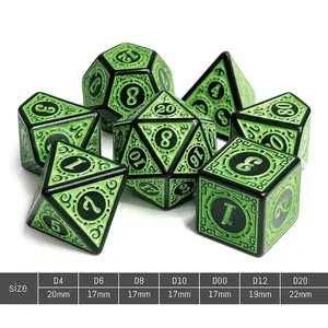 7 pièces/ensemble acrylique polyèdre dés fenêtre treillis rouge D4 ~ D20 pour <span class=keywords><strong>WarHammer</strong></span> RPG D & D table jeu de rôle jeu de société - Product Image 4
