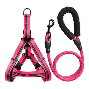 Conjunto <span class=keywords><strong>de</strong></span> Correa y Collar para perro, correa para el pecho para caminar al aire libre, fuerte y duradero, venta al por mayor - Product Image 6