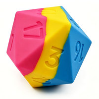 Dés D&D personnalisés 55 mm D20 géants en caoutchouc souple silicone, service OEM en gros pour jeux de société