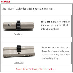 Fabbricazione di Legno Porta Chiavi In Ottone Serratura a Cilindro con <span class=keywords><strong>Gear</strong></span> - Product Image 2