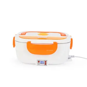 Display digitale scaldavivande Timer portatile controllo della temperatura fornello di riso termo portatile riscaldamento elettrico Bento Lunch Box bambini