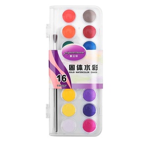 Carnet de croquis <span class=keywords><strong>aquarelle</strong></span> avec boîtier en plastique de 16 couleurs pour enfants - Product Image 1