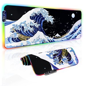 RGB Bàn phím chuột Pad dẫn ánh sáng Mousepad bàn Mat đầy màu sắc bề mặt không thấm nước đa kích thước không trượt chuột Pad - Product Image 4
