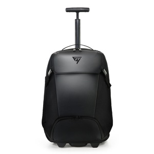 Large Capacity Trolley <b>Backpack</b> <b>Waterproof</b> Oxford Cloth 36-55L Middle Size Business Travel Bag <b>Black</b> Solid Color - Product Image 2