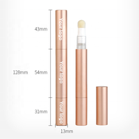 Récipient cosmétique twist 3ml huile pour cuticules ongles vide Aluminium Twist Up rouge à lèvres brillant stylo emballage