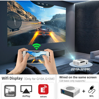 Projecteur LED Touyinger Q10W Full HD 1920 x 1080 Haute luminosité 9500 lumens avec Wifi Android pour Home Cinéma