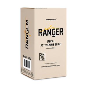 Bidone per Rifiuti Ranger 170,3 L con Doppia Apertura, Beige, Moderno per Uso Esterno - Product Image 2