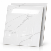 Carrelage de sol en porcelaine brillant 600x600mm, marbre blanc de Carrare, émaillé, antidérapant, pour extérieur, salle de bain, cuisine, salon, couloir