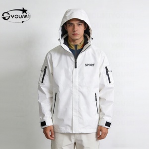Veste à capuche imperméable et coupe-vent pour homme YOUMI, personnalisable, de haute qualité, avec fermeture éclair et plusieurs poches - Product Image 1