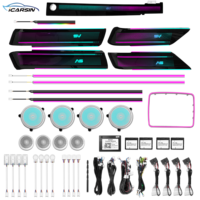 ICarsin pour Land Rover Range Rover Sport 2014-2022, éclairage ambiant dynamique, style matrice de points colorée, kit d'éclairage intérieur de voiture