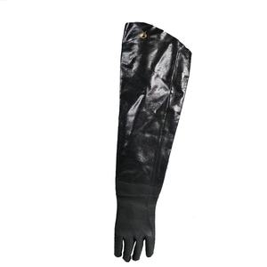 Guantes Largos de Neopreno Negro de 90 cm, Resistentes al Aceite, Ácidos, Químicos, al Calor, al Fuego, Impermeables, Gruesos, Antideslizantes y Arrugados - Product Image 1