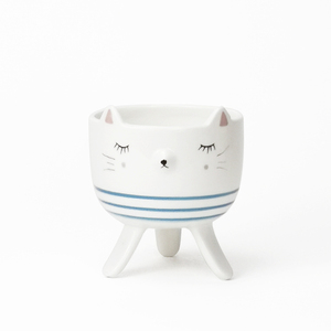 <span class=keywords><strong>Pot</strong></span> de fleurs en céramique en porcelaine peint à la main avec pieds pour jardin restaurant avec lapin éléphant grenouille renard chat design - Product Image 5