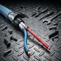 Cable de Par Trenzado Blindado con Lámina de Cobre 01IP09EGFA con Cubierta de PVC Azul, Clasificación IP67