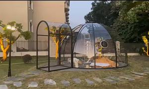 Tente dôme en verre trempé <span class=keywords><strong>de</strong></span> style hôtel moderne Tente triangulaire/plate/inclinée pour l'extérieur chinois Hébergement Sunrooms Maisons à bulles - Product Image 3