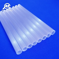 Tubo Recto de Cuarzo Opalescente para Laboratorio, Instrumento Semiconductor, Tubo de Prueba de Cuarzo Rectificado