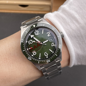 Montre mécanique pour homme de haute qualité avec cadran vert et boîtier en acier inoxydable, idéale pour les voyages d'affaires, montre de sport de luxe - Product Image 2
