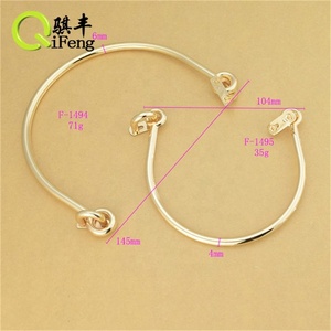 Manija ovalada de Metal para bolso de mano, Asa de aleación de Zinc y Metal, accesorios personalizados para bolsos - Product Image 4