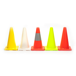 Cône de signalisation routière Acer 45 cm en PVC, orange-rouge, réfléchissant, haute résistance, durable, protection UV - Product Image 1