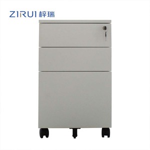 Steel Office Furniture Three Drawer Mobile Pedestal Iron Under Desk File Activity <b>Cabinet</b> with Lock - Product Image 5