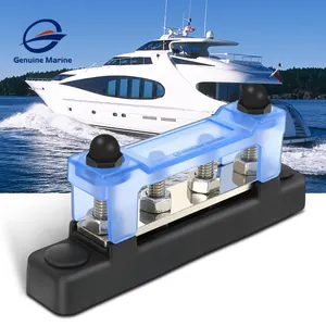 Genuine Marine Ground Junction Block Bus Bar Terminal Block Power Distribution Studs Terminal With Protect Cover For Boat Ship