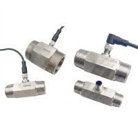 Débitmètre à turbine haute précision SS304, sortie impulsionnelle 4-20mA, capteur de débit d'eau liquide DN15 DN20 DN25, transmetteur de débit industriel