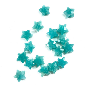 Natural Green Amazonite Machine Cut Cat's Eye Star <b>Shape</b> Briolette Jewelry Making Ring Pendant Bracelet Necklace Wholesale - Product Image 1