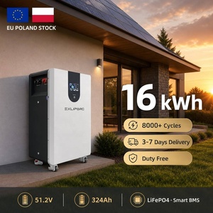 Exliporc 16kWh LiFePO4 51.2V 324Ah Stock en Polonia UE Entrega Rápida 3-7 Días Distribuidor Mayorista B2B de Baterías Solares para el Hogar - Product Image 1