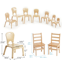 Xiair meubles de classe de maternelle enfants meubles en bois siège de bébé chaise basse pour enfant jouer et manger ensembles de meubles pour enfants