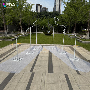 Telón de Fondo <span class=keywords><strong>LEDA</strong></span> de Seda Láctea con Ondas Drapeadas en Forma de S, Soporte Metálico, Cortina para Escenario de Boda, Decoración para Eventos y Fiestas - Product Image 3
