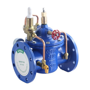 วาล์วควบคุมการไหลของแบรนด์400X <span class=keywords><strong>XF</strong></span> ตัวควบคุมการไหลของวาล์วน้ำไฮดรอลิกแบบปรับได้พอร์ต DN50-DN400เหล็กอ่อนแบบปรับแต่งได้ - Product Image 2