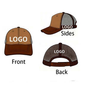 Casquette de baseball en maille légère d'été avec logo brodé personnalisé, casquette de camionneur premium micro-courbée vierge - Product Image 4