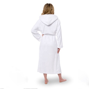 Logo personalizzato Super lussuoso <span class=keywords><strong>morbido</strong></span> e caldo Sherpa <span class=keywords><strong>accappatoio</strong></span> donne - Product Image 5