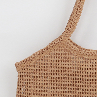 Grand sac à main de plage décontracté pour femme en paille tressée, style simple et tendance, sac fourre-tout ajouré pour les vacances, les loisirs et le shopping