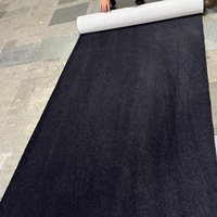 Tapis Noir Uni Noahas en Polyester à Poils Longs Doux et Moelleux Antidérapant pour Chambre/Salon, Tapis de Chevet, Utilisation Hôtelière