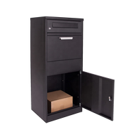 Boîte à colis et à courrier extérieure autoportante, étanche, en acier galvanisé, avec serrure à clé WELDON PB-48, pour la maison