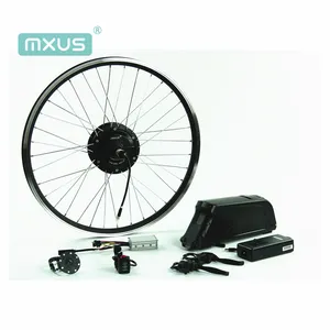 Mxus su geçirmez 48V 500W elektrikli bisiklet dönüşüm kiti ile 12.8Ah pil 26 28 inç