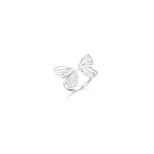 Bague papillon volant en argent S925 pour femme, réglable, faite à la main, style artistique dynamique, bijou de doigt romantique - Product Image 5
