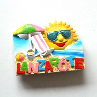 Großhandel Custom Design Sharm El Shiekh Lanza rote Spanien Tourist Souvenir Hand bemalte Harz Kühlschrank Magnet