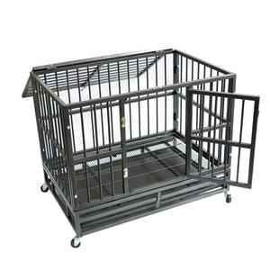 Stylo de jeu moderne portable en métal pour animaux de compagnie <span class=keywords><strong>Cage</strong></span> en acier pour chien à motif solide avec roue de fermeture à bouton Boîte de rangement mobile pour animaux de compagnie - Product Image 2