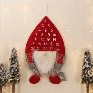 <span class=keywords><strong>Gnomo</strong></span> de fieltro, calendario de Adviento de Navidad, diseño de personas del bosque, piel de simulación de tela no tejida para vacaciones, cuenta regresiva, decoración del hogar - Product Image 2