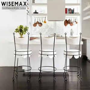 Wisemax đồ nội thất phong cách Bắc Âu ghế đồ nội thất nhà cao thanh phân tối giản sắt nghệ thuật tựa lưng cánh hoa ghế cho nhà bếp truy cập