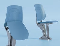 2024 produits auto-développés meubles de salle de classe scolaire chaise à pied unique avec table d'étude