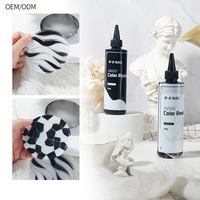 Résine UV Noir et Blanc Colle UV Améliorée Ultraviolet Kit de Résine à Durcissement Rapide pour Débutants Kit de Décoration Artisanale DIY