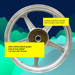 ล้ออะลูมิเนียมอัลลอย CNC ขนาด 17 และ 18 นิ้ว สำหรับรถจักรยานยนต์ พร้อมยางและอุปกรณ์เสริม CGL125/WY125 ดิสก์เบรกแบบดรัมสำหรับรถจักรยานยนต์ - Product Image 6