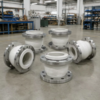 Compensateur flexible à sphère unique en caoutchouc EPDM sanitaire, à joint exposé, de qualité alimentaire, avec brides en acier inoxydable SS304, pour l'industrie laitière, DIN personnalisé