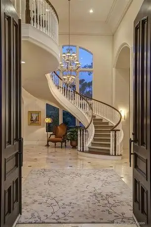 CBMmart изогнутая лестница, винтовая лестница, деревянная металлическая ступенька для виллы, отеля, роскошный простой дизайн
