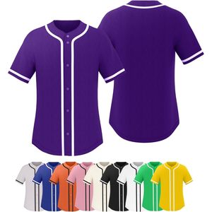 Blank Baseball Jersey For Men Softball Shirt S 4xl Breathable Lightweight Mesh Plain <b>Button</b> Down Short Sleeve - Product Image 6