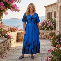 Nouvelle Robe de Soirée Africaine en Satin Grande Taille pour Femme 2026 – Modèle Bubu Ample Imprimé en Polyester Anti-Plis pour l'Été – Livraison Rapide