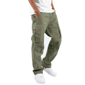 Etichetta personalizzata all'ingrosso tasche Multiple Jogging Blank Track pantaloni Cargo neri da uomo pantaloni sportivi personalizzati pantaloni Cargo da uomo - Product Image 5